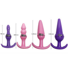 Silcione Butt Plugs Anal Dildo Sex Toys para amantes (IJ-DV0051)